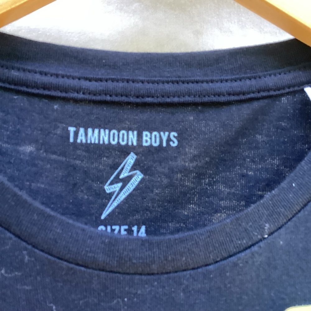 Tamnoon Boys NWT black Soccer casual t-shirt, size 14 - Picture 5 of 8